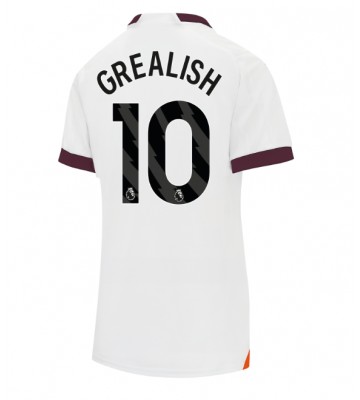 Manchester City Jack Grealish #10 Koszulka Wyjazdowych Kobiety 2023-24 Krótki Rękaw